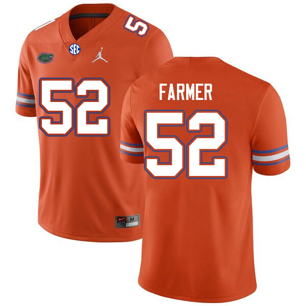 Men #52 Jalen Farmer Florida Gators College Football Jerseys Sale-Orange
